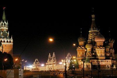 Excursión nocturna en Moscú; Tour de noche en Moscú; Tour panorámico nocturno en Moscú